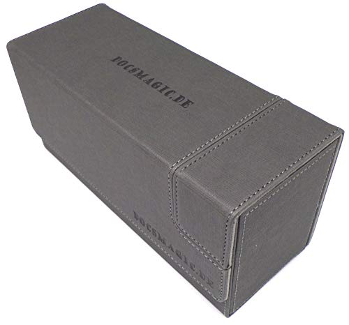 docsmagic.de Premium Magnetic Tray Long Box Silver Small - Card Deck Storage - Kartenbox Aufbewahrung Transport Silber von docsmagic.de