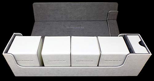 docsmagic.de Premium Magnetic Tray Long Box White Large + 4 Flip Boxes - Weiss von docsmagic.de