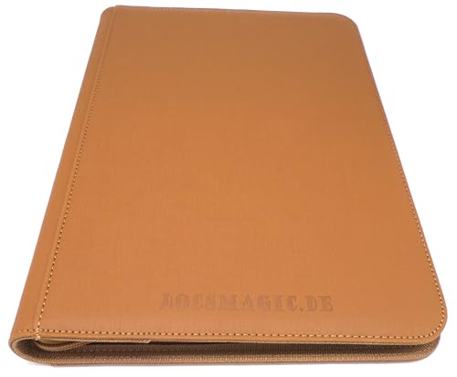 docsmagic.de Premium Pro-Player 9-Pocket Zip-Album Gold - 360 Card Binder - MTG - PKM - YGO - Reissverschluss Gold von docsmagic.de