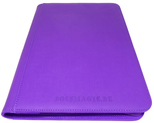 docsmagic.de Premium Pro-Player 9-Pocket Zip-Album Purple - 360 Card Binder - MTG - PKM - YGO - Reissverschluss Lila von docsmagic.de