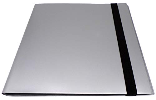 docsmagic.de Pro-Player 12-Pocket Playset Album Silver - 480 Card Binder - MTG - PKM - YGO - Sammelalbum Silber von docsmagic.de