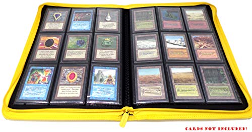 docsmagic.de Pro-Player 9-Pocket Zip-Album Yellow - 360 Card Binder - MTG - PKM - YGO - Reissverschluss Gelb von docsmagic.de