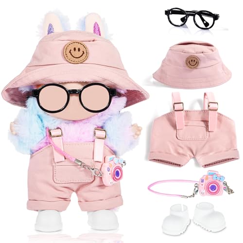17 cm langes Mode-Puppen-Kleidungs- und Zubehör-Set beinhaltet: Hut, Overall, Schuhe, Brille und Tasche, niedliche Kleidung zum Verkleiden, einzigartiger Stil (Puppe nicht im Lieferumfang enthalten 17 cm langes Mode-Puppen-Kleidungs- und Zubehör-Set beinhaltet: Hut, Overall, Schuhe, Brille und Tasche, niedliche Kleidung zum Verkleiden, einzigartiger Stil (Puppe nicht im Lieferumfang enthalten von dollbie