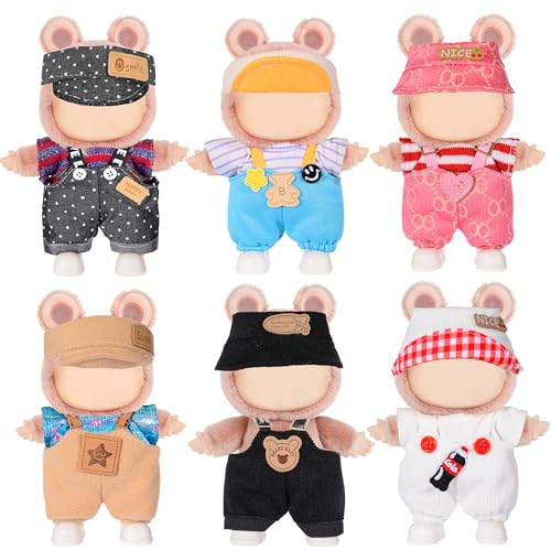 17cm Puppen Mode Kleidung und Zubehör Insgesamt 6 Sets Inklusive Outfit- weich & stilvoll Kostüm Payset (Puppe Nicht enthalten) von dollbie