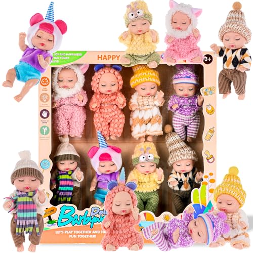 8 Pack Mini Baby Puppen - 4 Zoll Tier Thema lebhafte Baby Puppen Geschenk für Kinder 3-6, 6-12 Bildungsspielzeug & Dekorative Figuren 8 Pack Mini Baby Puppen - 4 Zoll Tier Thema lebhafte Baby Puppen Geschenk für Kinder 3-6, 6-12 Bildungsspielzeug & Dekorative Figuren von dollbie