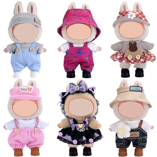 Insgesamt 6 Sets 17 cm Puppenkleidung, Outfits und Accessoires enthalten verschiedene Kleidungsstile und Outfits (Puppe nicht im Lieferumfang enthalten) von dollbie
