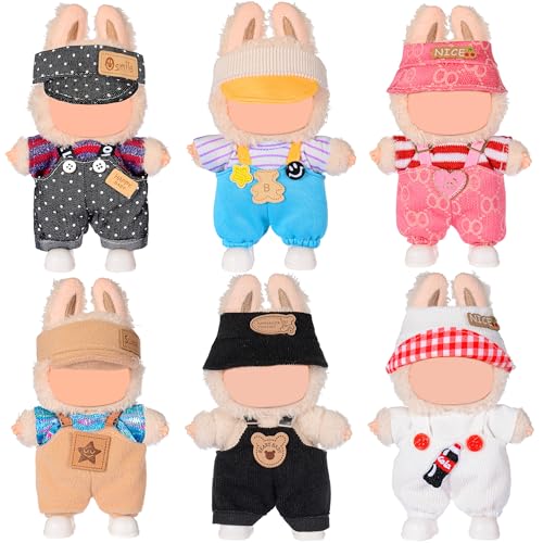 Lässige 6 Sets, 17 cm, Puppenkleidung, Outfits und Zubehör enthalten (Puppe nicht im Lieferumfang enthalten) von dollbie