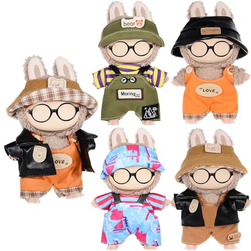 dollbie Insgesamt 4 Sets Mode Puppe Kleidung Outfits Zubehör für 17cm Puppen Inklusive: 4 Hut, 3 Top, 4 Hosen - Weiches und stilvolles Kostüm Payset (Puppe Nicht enthalten) von dollbie