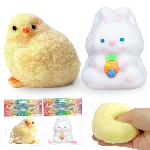 2 Stück Taba Squishy Hase, FuFu Squishy Osterküken, Squeeze Toy Kaninchen,Quetsch Spielset süße Anti Stress Spielzeug für Kinder (Chick & Rabbit) 2 Stück Taba Squishy Hase, FuFu Squishy Osterküken, Squeeze Toy Kaninchen,Quetsch Spielset süße Anti Stress Spielzeug für Kinder (Chick & Rabbit) von donciety