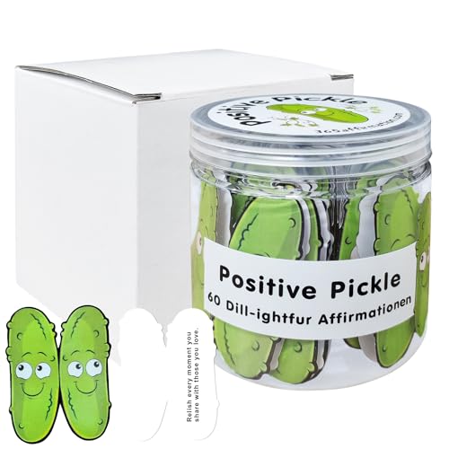 60 Lustige Affirmationskarten Positive Gurke Zur Emotionalen Unterstützung Im Glas Motivationskarten Geschenk Für Erwachsene Achtsamkeit & Aufmunterung von donciety