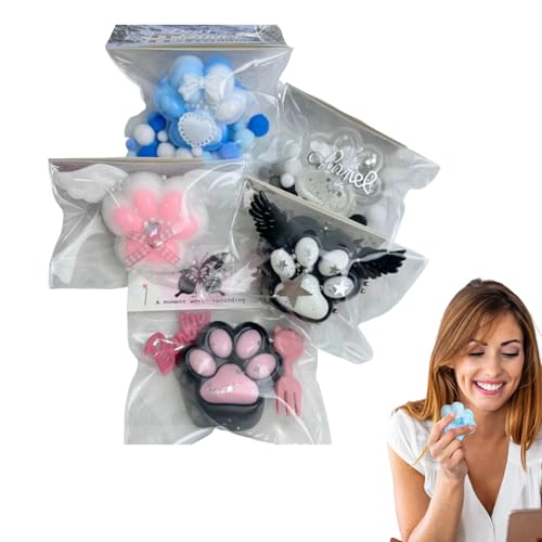 doyandader Katzenpfoten Stressspielzeug - Cartoon Druck Spielzeug | 5 Stücke Entspannungs Spielzeug für Kinder und Erwachsene Tragbares Fidget Tool doyandader Katzenpfoten Stressspielzeug - Cartoon Druck Spielzeug | 5 Stücke Entspannungs Spielzeug für Kinder und Erwachsene Tragbares Fidget Tool von doyandader