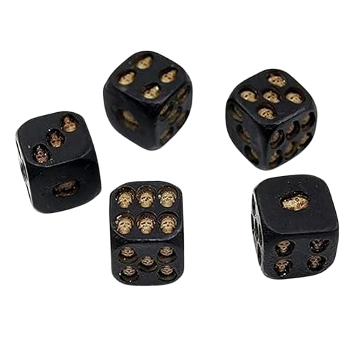 doyandader Knochenwürfel | Vintage Halloween Gotische Würfel - 6-seitiger dekorativer schwarzer Spielwürfel für Gothic Pokerspiel Zubehör Rollenspiel Sammlerstücke Mittelalterliche Dekoration von doyandader