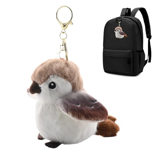doyandader Vogel Plüsch Schlüsselanhänger, Plüsch Spatz Plüschtier, Realistischer Vogel Stofftier, Gefüllte Vogelspielzeuge, Tragbares Geldbörsenzubehör Für Schultaschen doyandader Vogel Plüsch Schlüsselanhänger, Plüsch Spatz Plüschtier, Realistischer Vogel Stofftier, Gefüllte Vogelspielzeuge, Tragbares Geldbörsenzubehör Für Schultaschen von doyandader
