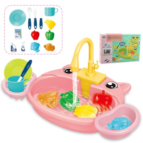 drburpily Zirkulierendes Wasser Küchenspülenspielzeug, lehrreich und unterhaltsam für Kinder, simulierte Küchenspüle ist einfach zusammenzubauen, Rosa drburpily Zirkulierendes Wasser Küchenspülenspielzeug, lehrreich und unterhaltsam für Kinder, simulierte Küchenspüle ist einfach zusammenzubauen, Rosa von drburpily
