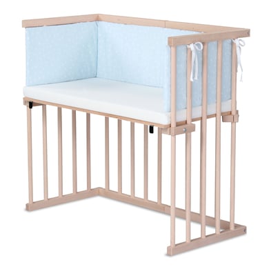 dreamgood Beistellbett Buche natur / Matratze Prime Air / Nestchen, himmelblau Punkte weiß dreamgood Beistellbett Buche natur / Matratze Prime Air / Nestchen, himmelblau Punkte weiß von dreamgood