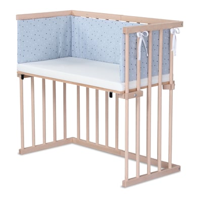 dreamgood Beistellbett Buche natur / Matratze Prime Air / Nestchen, horizontblau Sternemix weiß/saphirblau dreamgood Beistellbett Buche natur / Matratze Prime Air / Nestchen, horizontblau Sternemix weiß/saphirblau von dreamgood