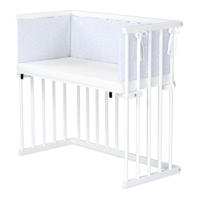 dreamgood Beistellbett Buche weiß lackiert / Matratze Prime Air / Nestchen, lichtgrau Punkte weiß dreamgood Beistellbett Buche weiß lackiert / Matratze Prime Air / Nestchen, lichtgrau Punkte weiß von dreamgood