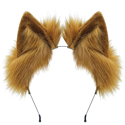 dressfan Katzenohren Haarreif Niedlich Katze kostüm Verkleidung Zubehör,Damen & Mädchen Party Neko Stirnband Cosplay Kostüm Accessoire zu Karneval & Fasching & Halloween,Braun dressfan Katzenohren Haarreif Niedlich Katze kostüm Verkleidung Zubehör,Damen & Mädchen Party Neko Stirnband Cosplay Kostüm Accessoire zu Karneval & Fasching & Halloween,Braun von dressfan