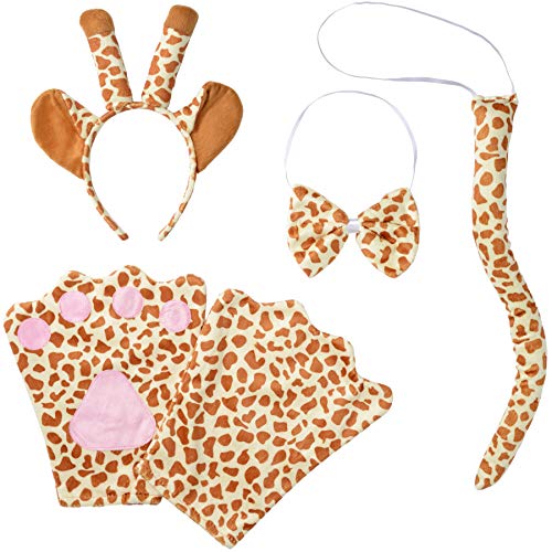 dressforfun 302049 - Kostüm Set Giraffe für Erwachsene, Haarreif mit Ohren und Hörnern, Handschuhe, Fliege und Schwanz von dressforfun