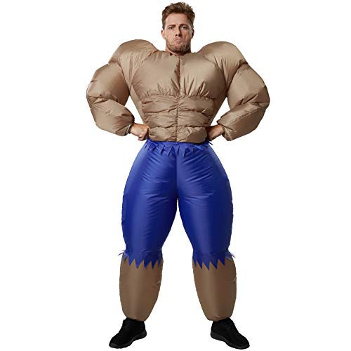 dressforfun 302361 - Aufblasbares Unisex Kostüm Bodybuilder, Perfektes Kostüm um die Muskeln spielen zu lassen von dressforfun