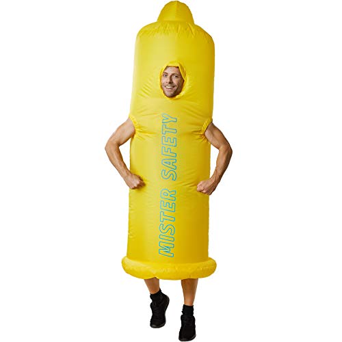 dressforfun 302362 - Aufblasbares Unisex Kostüm Kondom, Anzug mit Aufschrift „Mister Safety“ dressforfun 302362 - Aufblasbares Unisex Kostüm Kondom, Anzug mit Aufschrift „Mister Safety“ von dressforfun