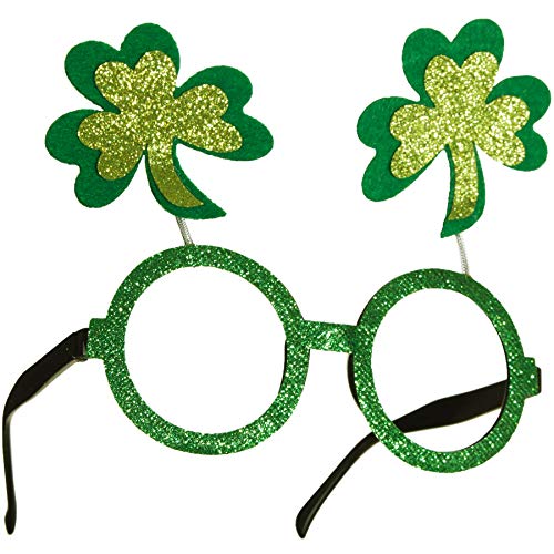dressforfun 302556 - St. Patrick's Day Spaßbrille mit Kleeblättern, glitzernde Kleeblättern an Spiralfeder dressforfun 302556 - St. Patrick's Day Spaßbrille mit Kleeblättern, glitzernde Kleeblättern an Spiralfeder von dressforfun