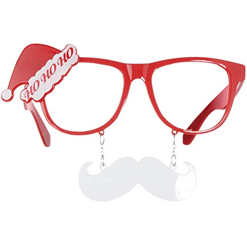 dressforfun 302777 - Spaßbrille Weihnachtsmann mit Schnurbart, ideal für Weihnachts Mottopartys, Einheitsgröße von dressforfun