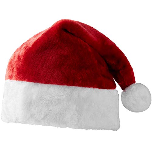 dressforfun 303474 Weihnachtsmütze Nikolausmütze mit Bommel, klassisch, dunkelrot von dressforfun