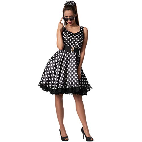 dressforfun 900379 - Damenkostüm Rockabilly Lady, Attraktives Trägerkleid im Stil der 50er Jahre (L | Nr. 302157) von dressforfun