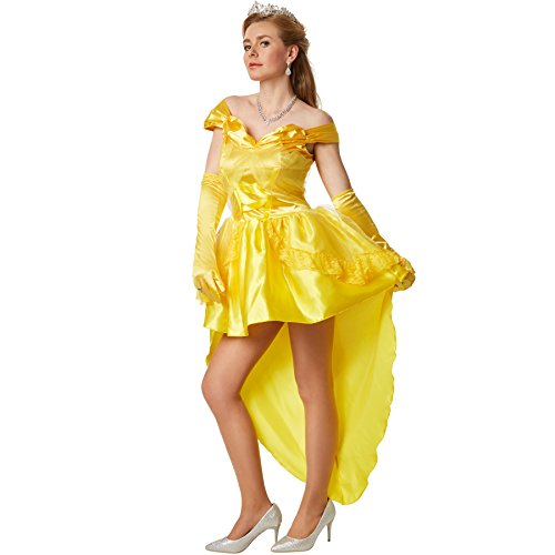 dressforfun 900383 Sexy Prinzessin Belle, Kleid mit eingenähter Unterrock aus Tüll, inkl. langen Satinhandschuhen (L | Nr. 301870) von dressforfun