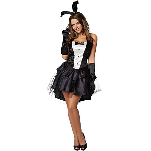 dressforfun 900476 - Damenkostüm sexy Bunny, Kurzes Kleid mit Neckholderoberteil und fünflagigem Rock (L | Nr. 302122) von dressforfun