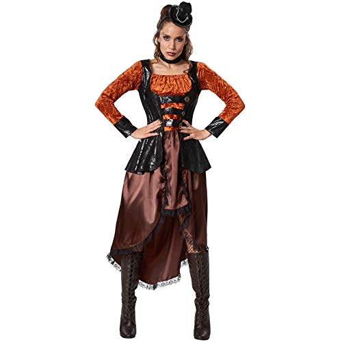 dressforfun 900488 - Damenkostüm Steampunk Prinzessin, Langes Kleid mit Rüschen (L | Nr. 302322) von dressforfun
