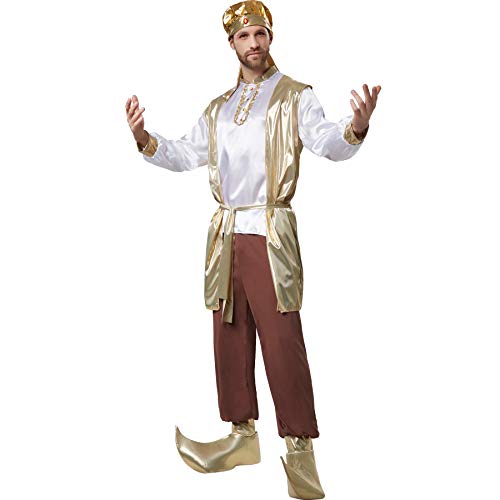 dressforfun 900527 - Herrenkostüm prächtiger Sultan, Orientalisches Gewand mit vielen goldenen Elementen (L | Nr. 302642) von dressforfun