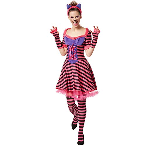 dressforfun 900538 Damen Katzen Kostüm, grinsende Kitty, Verkleidung für Karneval Fasching Party - diverse Größen - (M | Nr. 302487) von dressforfun