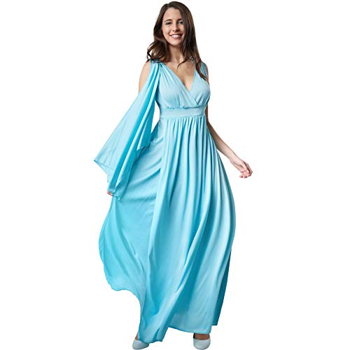 dressforfun 900548 - Damenkostüm Göttin der Freiheit, Ärmelloses Gewand im antiken Stil mit angenähter Schärpe (S | Nr. 302518) von dressforfun