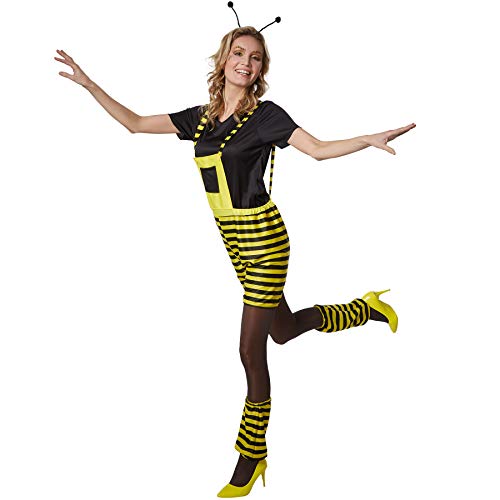 dressforfun 900563 Damenkostüm Fleißiges Bienchen, Bienenkostüm in Schwarz und Gelb (L| Nr. 302707) von dressforfun