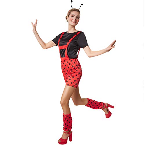 dressforfun 900564 Damenkostüm Marina Marienkäfer, In Rot und Schwarz gehaltenes Marienkäferkostüm (L| Nr. 302712) von dressforfun