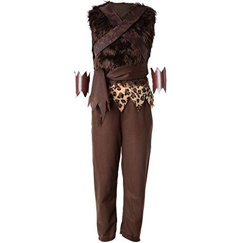 dressforfun 900571 - Jungenkostüm wilder Steinzeitjunge, Steinzeitkostüm inkl. Kummerbund und Armmanschetten (140 | Nr. 302746) von dressforfun