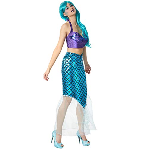 dressforfun 900628 Damen Meerjungfrau Kostüm, sexy Kleid für Karneval Fasching Party - diverse Größen - (L/XL | Nr. 303152) von dressforfun