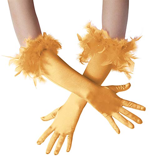 dressforfun 901030 Damen Handschuhe mit Federn, elegante Opern Federhandschuhe, Fasching Karneval - diverse Farben - gold dressforfun 901030 Damen Handschuhe mit Federn, elegante Opern Federhandschuhe, Fasching Karneval - diverse Farben - gold von dressforfun