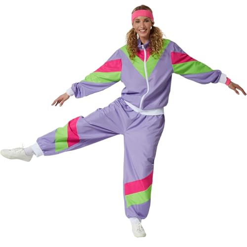 dressforfun Jogginganzug Damen Set, Trainingsanzug Damen, Sportanzug Damen, Faschingskostüme Damen, Kostüm Damen, Karneval Kostüm Damen, 80er Jahre, 90er, Kostüme für Erwachsene - lila, XXL dressforfun Jogginganzug Damen Set, Trainingsanzug Damen, Sportanzug Damen, Faschingskostüme Damen, Kostüm Damen, Karneval Kostüm Damen, 80er Jahre, 90er, Kostüme für Erwachsene - lila, XXL von dressforfun