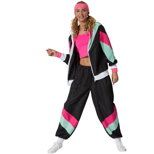 dressforfun Jogginganzug Damen Set, Trainingsanzug Damen, Sportanzug Damen, Faschingskostüme Damen, Kostüm Damen, Karneval Kostüm Damen, 80er Jahre, 90er, Kostüme für Erwachsene - schwarz, XL dressforfun Jogginganzug Damen Set, Trainingsanzug Damen, Sportanzug Damen, Faschingskostüme Damen, Kostüm Damen, Karneval Kostüm Damen, 80er Jahre, 90er, Kostüme für Erwachsene - schwarz, XL von dressforfun