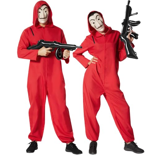 dressforfun unisex Faschingskostüme, Geld Bankräuber Jumpsuit Herren Overall Damen mit Maske, Kostüm Damen und Kostüm Männer für Karneval, Faschingskostüm, Partner Kostüm, Gruppen Kostüm - M dressforfun unisex Faschingskostüme, Geld Bankräuber Jumpsuit Herren Overall Damen mit Maske, Kostüm Damen und Kostüm Männer für Karneval, Faschingskostüm, Partner Kostüm, Gruppen Kostüm - M von dressforfun
