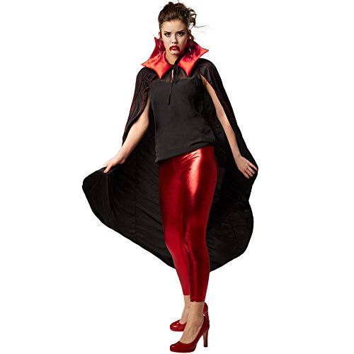 dressforfun Zweifarbiger Vampirumhang mit gezacktem Kragen 135 cm Fasching Fastnacht Karneval Halloween Kostüm von dressforfun