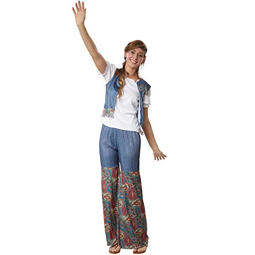 dressorfun Damenkostüm Groovy Flower Girl, Outfit in Jeans- und Ornamentenoptik inkl. Stirnband - S dressorfun Damenkostüm Groovy Flower Girl, Outfit in Jeans- und Ornamentenoptik inkl. Stirnband - S von dressforfun