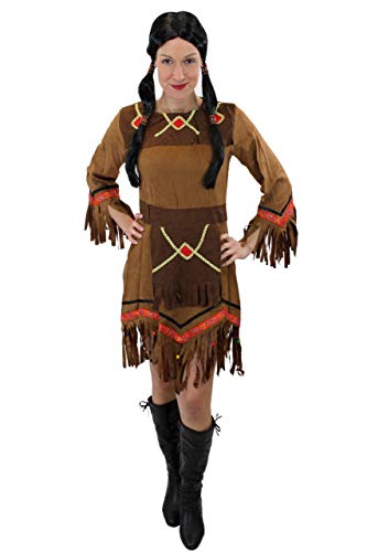 Dress Me Up - L029/46 Kostüm Kleid Damen Damenkostüm Indianerin Squaw Indianerfrau Gr. 46, L von dressmeup