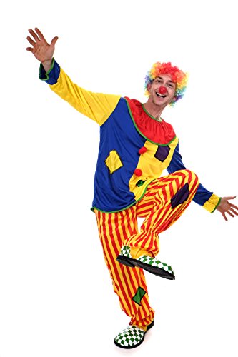dressmeup Dress ME UP - L204/ML/M-0044 Kostüm Clown Erwachsenenkostüm Herren Damen Alleinunterhalter Zirkus Kindergeburtstag Größe M/L von dressmeup