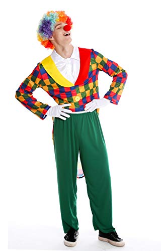 dressmeup DRESS ME UP - M-0088 Kostüm Herren Männer Karneval Clown Harlekin Narr S/M von dressmeup