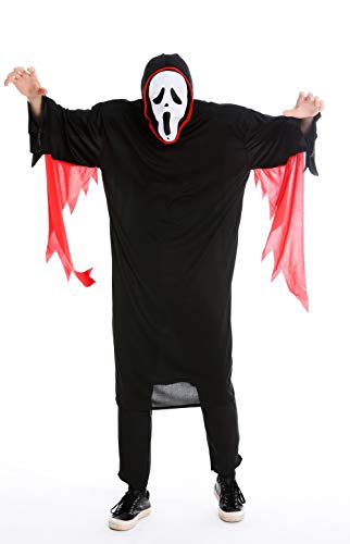 dressmeup DRESS ME UP - M-0001 Kostüm Herren Damen Unisex Halloween Geist Gespenst Serienkiller Edvard Munch Scream Schrei Gr S/M von dressmeup