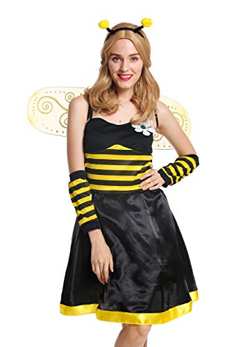 dressmeup W-0057-M/L Kostüm Damen Frauen Flotte Biene Bienchen Wespe Hummel Gr. M/L von dressmeup